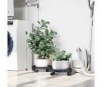 Plant Trolleys with Wheels 2 pcs Gray Diameter 13.4" 77.2 lb