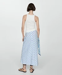 Mango Women's Printed Slit Skirt