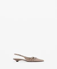 Mango Women's Die-Cut Kitten Shoes
