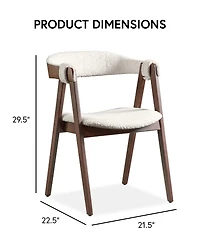 Furniture of America 2-Pc. Pearlcrest Boucle Fabric Dining Chair Set