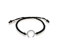 Bling Jewelry Good Luck Equestrian Strand Bracelet with Horseshoe and Cubic Zirconia Sterling Silver