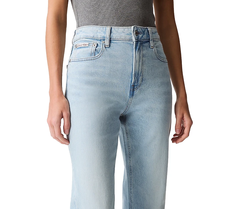 Calvin Klein Jeans Women's High-Rise Straight-Leg Stretch Denim Jeans