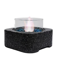 Tabletop Fire Pit with Glass Wind Guard Stylish, Functional, and Portable Outdoor Heating