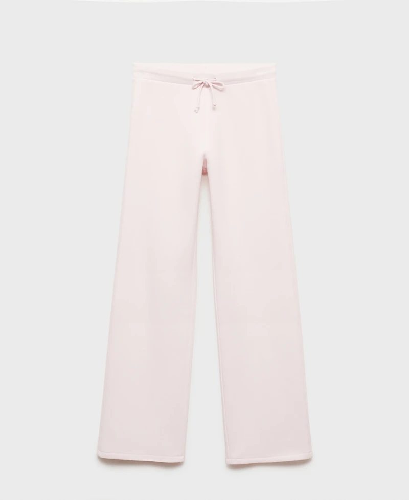 Mango Women's Wide Leg Cotton Joggers
