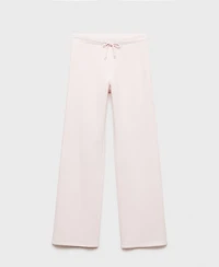 Mango Women's Wide Leg Cotton Joggers