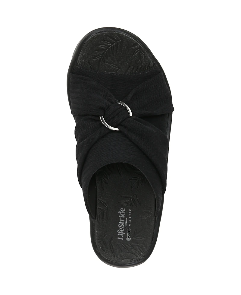 LifeStride Women's Serenade Washable Slide Wedge Sandals