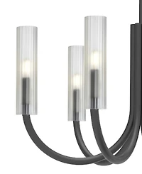 Dainolite 21.75" Metal Wand 6 Light Led Chandelier