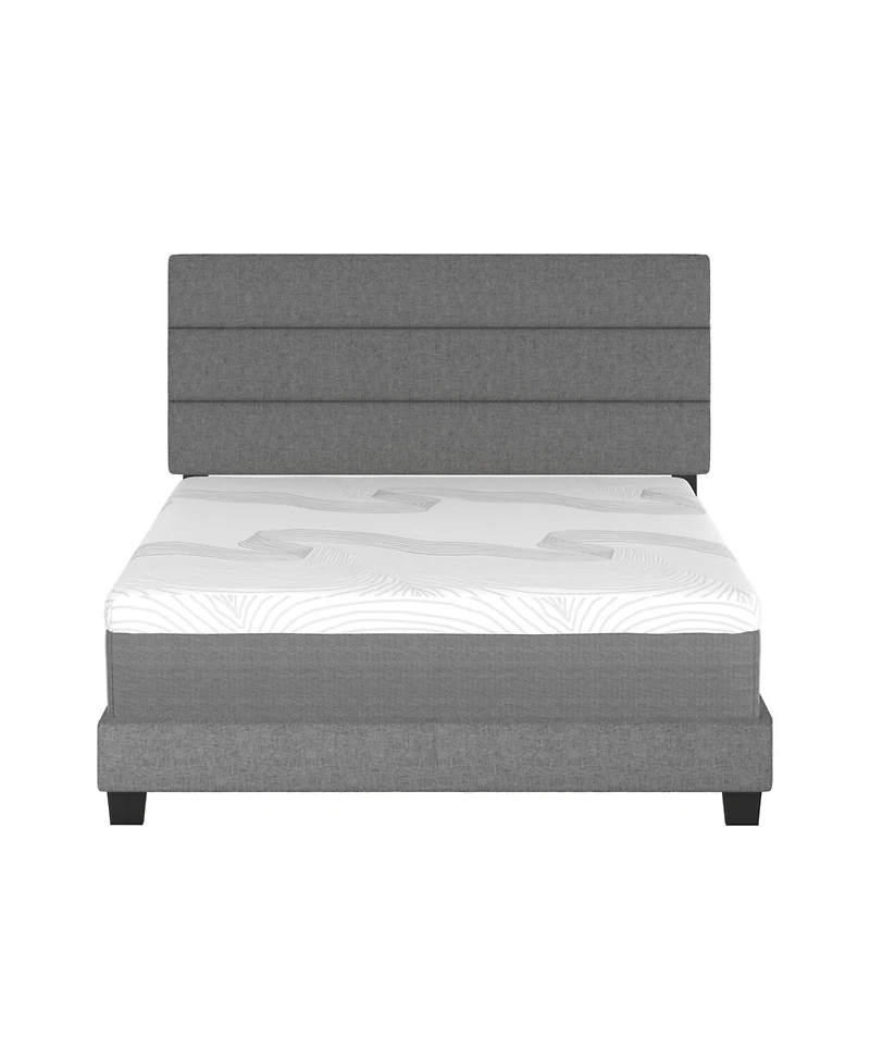 Sicily Linen Upholstered Platform Bed Frame with Adjustable Headboard - Boyd Sleep