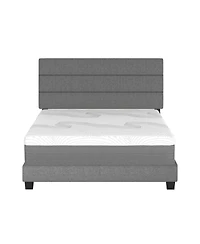 Sicily Linen Upholstered Platform Bed Frame with Adjustable Headboard - Boyd Sleep