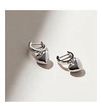 Ana Luisa Puffed Heart Hoops - Jessica Silver