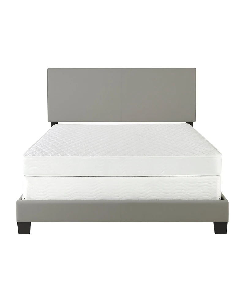 Florence Leatherette Upholstered Platform Bed Frame with Adjustable Headboard - Boyd Sleep