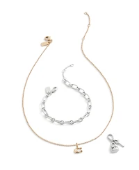 Coach Rhodium Collectible Signature Lock and Key Charms