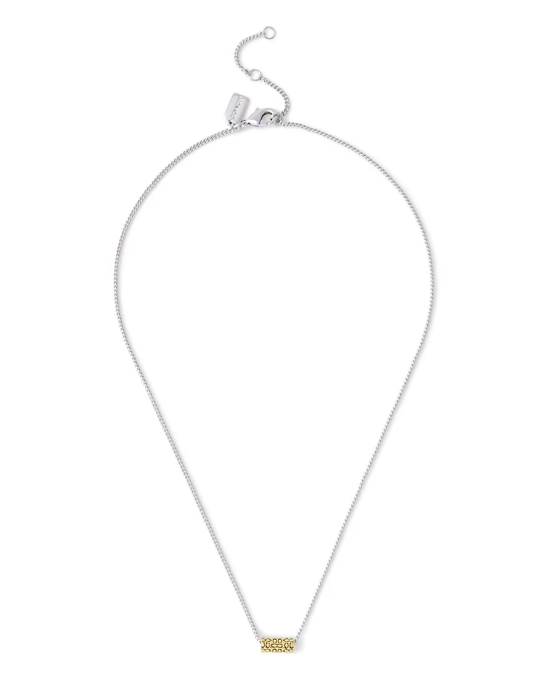 Coach Signature Quilted Tube Pendant Necklace