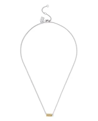 Coach Signature Quilted Tube Pendant Necklace