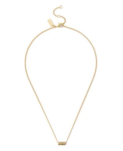 Coach Signature Quilted Tube Pendant Necklace