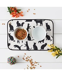 Cat Silhouette Pet Mat, Cat Silhouette, 12x18"
