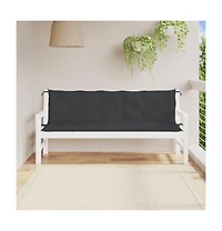 Garden Bench Cushions 2 pcs Black 70.9"x19.7"x2.8" Oxford Fabric