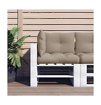 Pallet Cushions 3 pcs Taupe Fabric