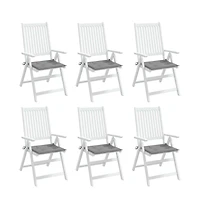 Garden Chair Cushions 6 pcs Gray 15.7"x15.7"x1.6" Oxford Fabric
