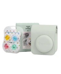 Fujifilm Fujifilm Instax Mini 12 Instant Film Camera, Mint Green Bundle with Instax Mini Custom Case, Accessory Kit and Daylight Film, 4x Twin Pack (8