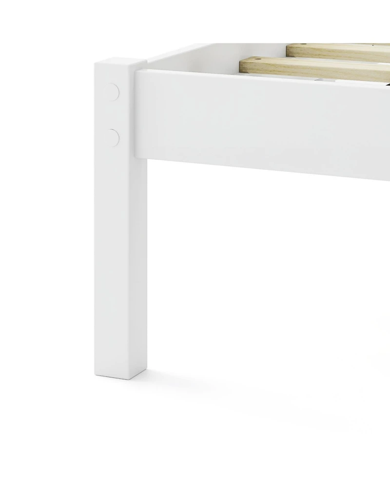 Queen Size Wood Bed Frame with Headboard and Wooden Slats Support-Queen