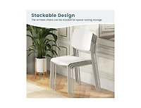 Modern Dining Chair Set of 2 Sleek and Durable Seating for Dining Room or Kitchen