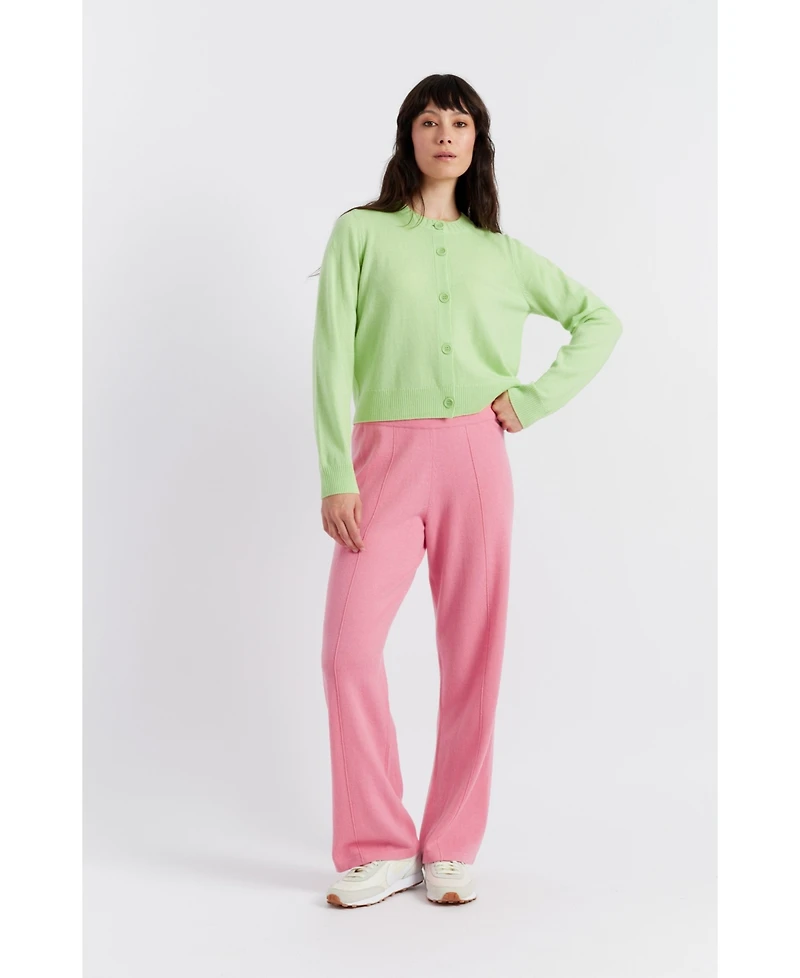 Chinti & Parker Women's Wool Cashmere Blend Crew Neck Cropped Cardigan