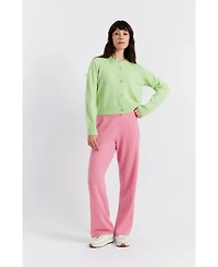 Chinti & Parker Women's Wool Cashmere Blend Crew Neck Cropped Cardigan