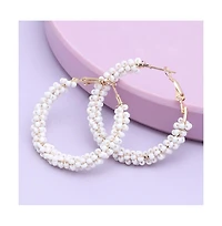 Beaded Hoop Earrings