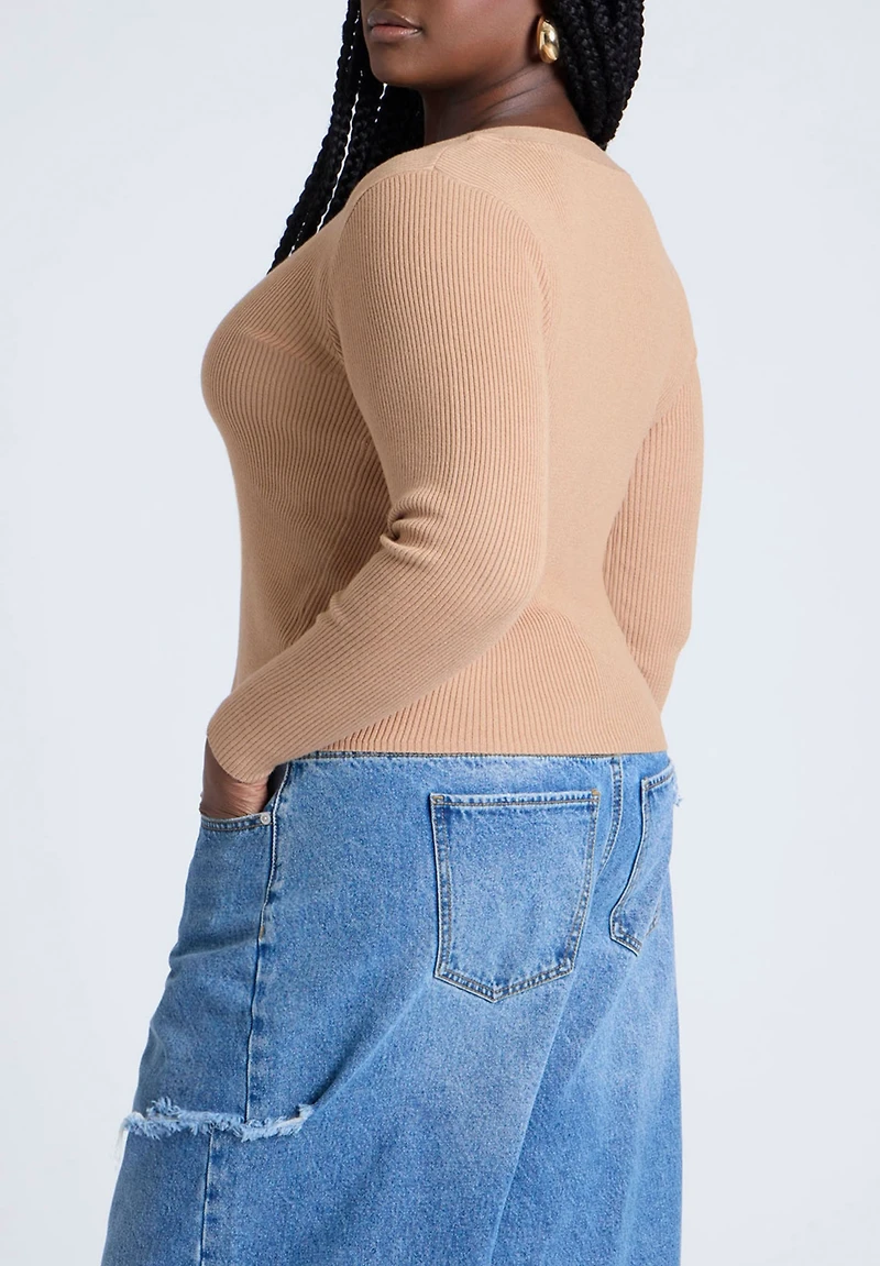 Eloquii Women's Elements Fitted Cardigan