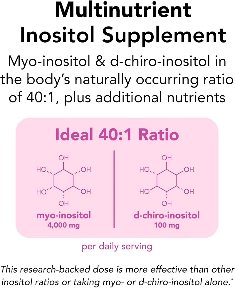 Theralogix Ovasitol Plus Metabolic Health Supplement - Myo-Inositol & D-Chiro Inositol+Chromium Picolinate+Alpha-lactalbumin & Vitamin D