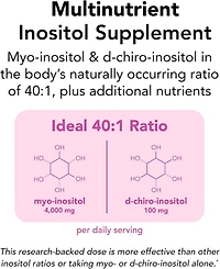 Theralogix Ovasitol Plus Metabolic Health Supplement - Myo-Inositol & D-Chiro Inositol+Chromium Picolinate+Alpha-lactalbumin & Vitamin D