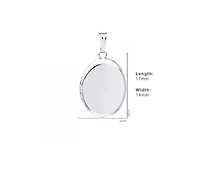 925 Sterling Silver Oval 17mm High Polished Locket for Women