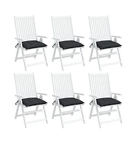 Chair Cushions 6 pcs Black 15.7"x15.7"x2.8" Oxford Fabric