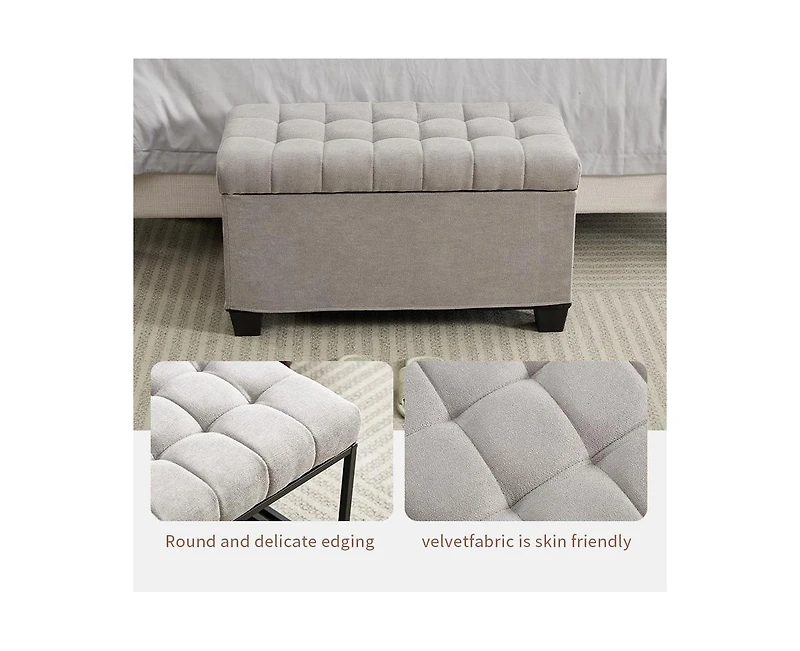 Streamdale Multifunctional Storage Ottoman Bench End of Bed, Entryway & Living Room