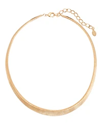 2028 Gold-Tone Textured Omega Collar Necklace