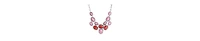 2028 Oval Pink Acrylic Stone Bib Necklace