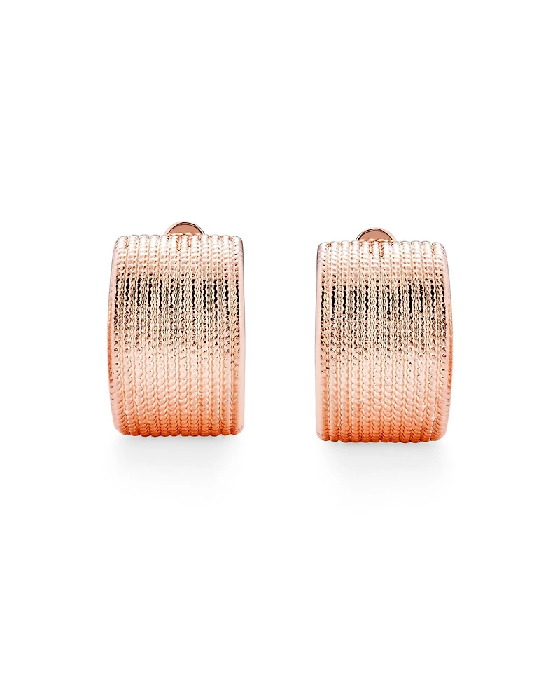 Bling Jewelry Casual Twisted Wide Half Hoop Clip-On Earrings Non-Pierced Ears