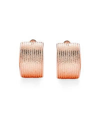 Bling Jewelry Casual Twisted Wide Half Hoop Clip-On Earrings Non-Pierced Ears