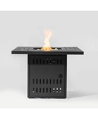 Streamdale 34inches Steel fire pit table Gas Fire Pit for Outdoor Outside Patio Deck and Garden Black