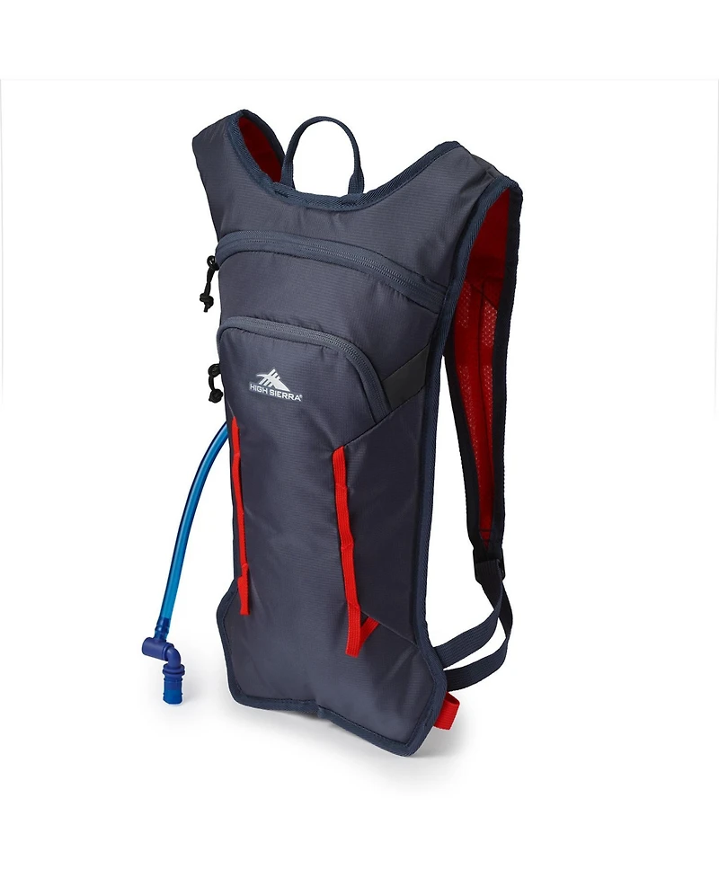 High Sierra HydraHike 2.0 4L Hydration Water Backpack, Gray & Red