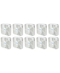 Hurricane 20" Classic Series Floor Box Fan with 3 Speed Settings, 10 Pack, White