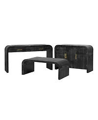 Unique Retro Silhouette Sectional Three-Piece Set Containing Sideboard, Console Table and Coffee