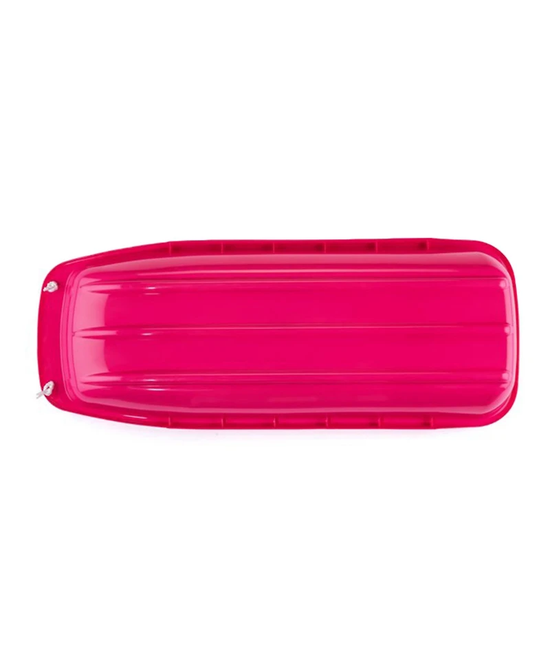 Lucky Bums Lightweight Plastic 48 Inch Sleds with Pull Ropes, 1 Red and 1 Pink