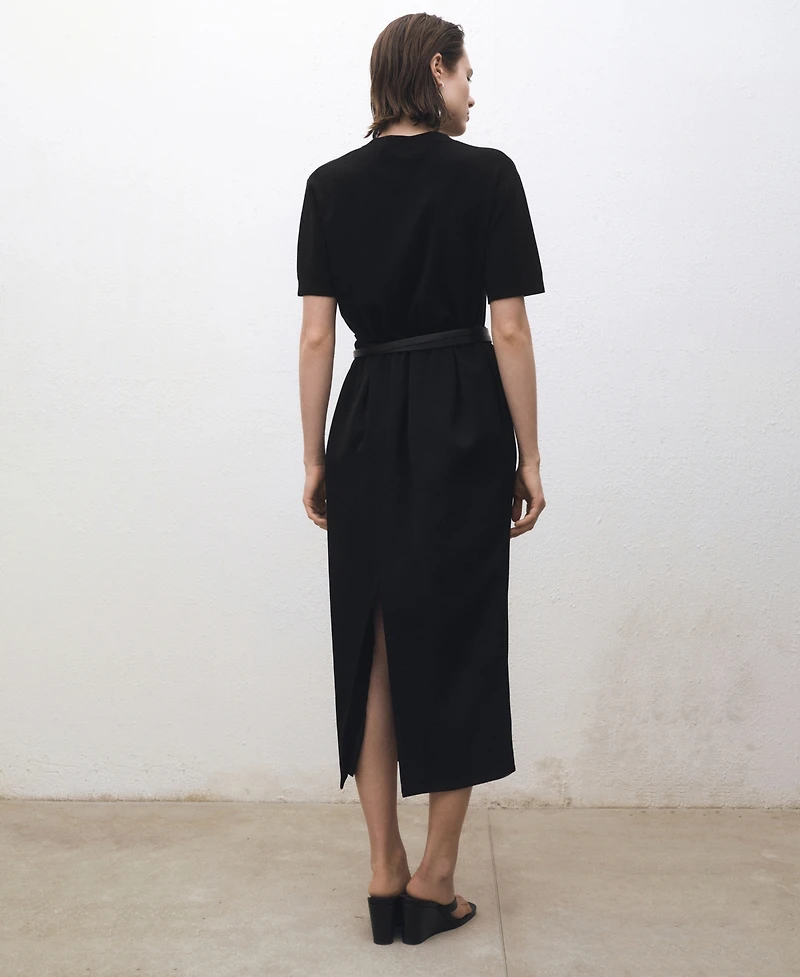 Mango Women's Short-Sleeved Wool-Blend Sweater