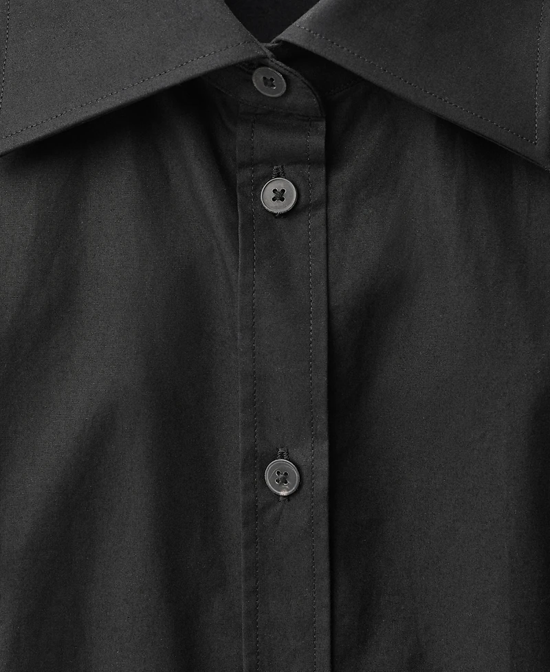 Mango Women's Cuffless Sleeve Detail Fitted Shirt