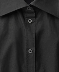 Mango Women's Cuffless Sleeve Detail Fitted Shirt