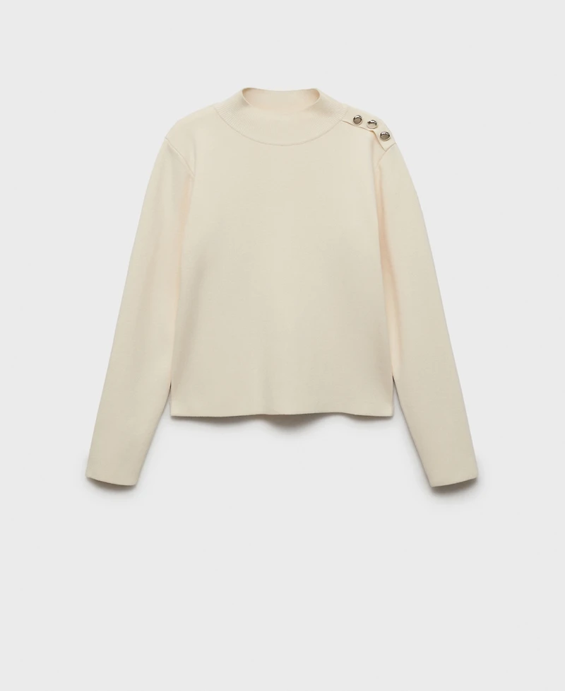 Mango Women's Buttons Detail Knit Sweater