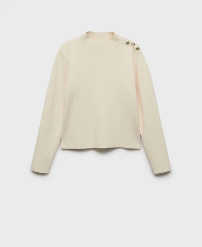 Mango Women's Buttons Detail Knit Sweater