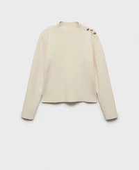 Mango Women's Buttons Detail Knit Sweater
